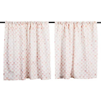 Rosy Check Cafe Curtains, Set of 2 mackenzie-childs Panama 0