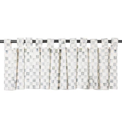 Sterling Check Tab Top Valance mackenzie-childs Panama 0