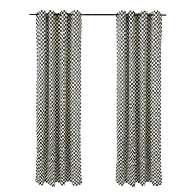 Courtly Check Curtain Panel - Grommet Top image two