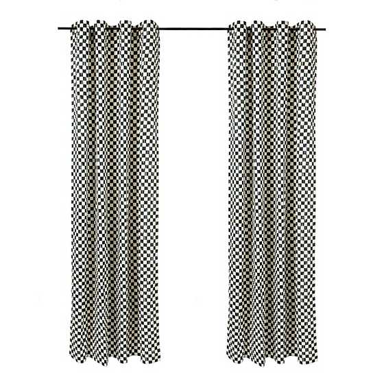 Courtly Check Curtain Panel - Grommet Top image two