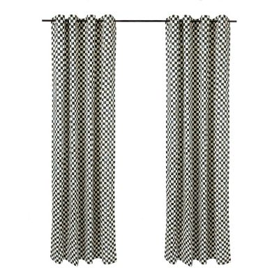 Courtly Check Grommet Top Curtain Panel mackenzie-childs Panama 0