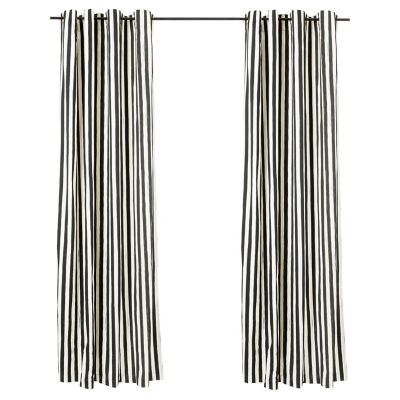 Courtly Stripe Grommet Top Curtain Panel