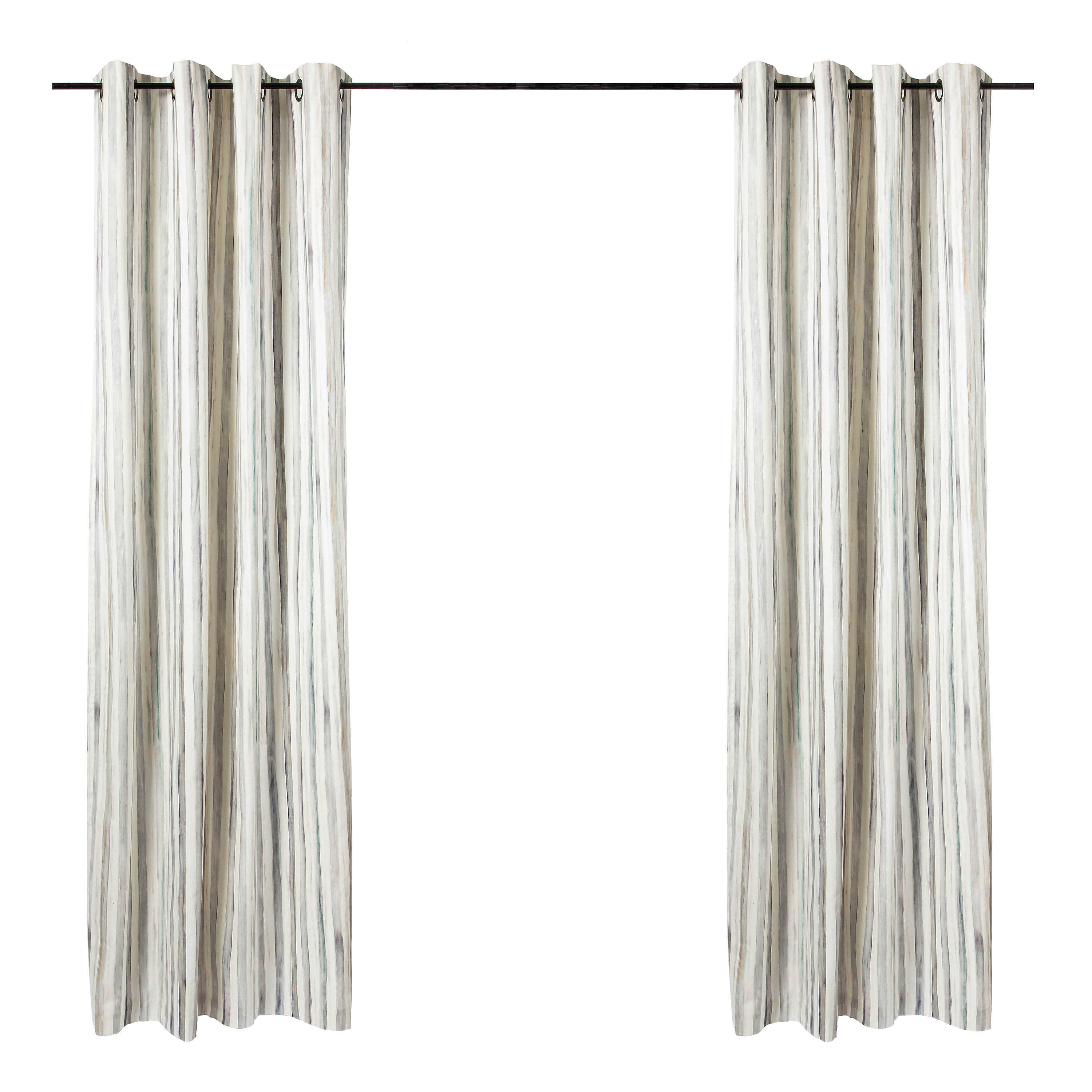 Sterling Stripe Grommet Top Curtain Panel mackenzie-childs Panama 0
