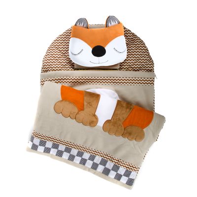 jellycat fox in sleeping bag