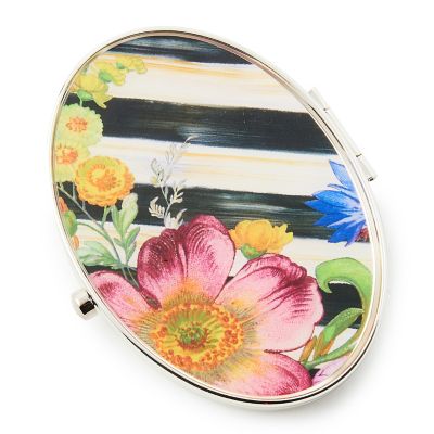 Flower Market Silver Plated Compact Mirror mackenzie-childs Panama 0