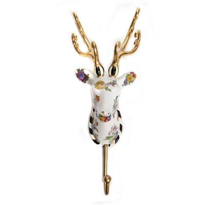 Flower Market Deer Hook - White mackenzie-childs Panama 0