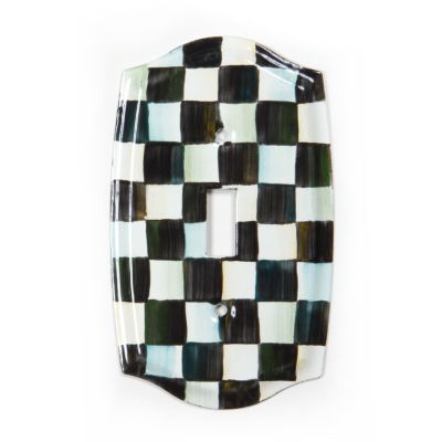 Courtly Check Enamel Switch Plate - Single Toggle