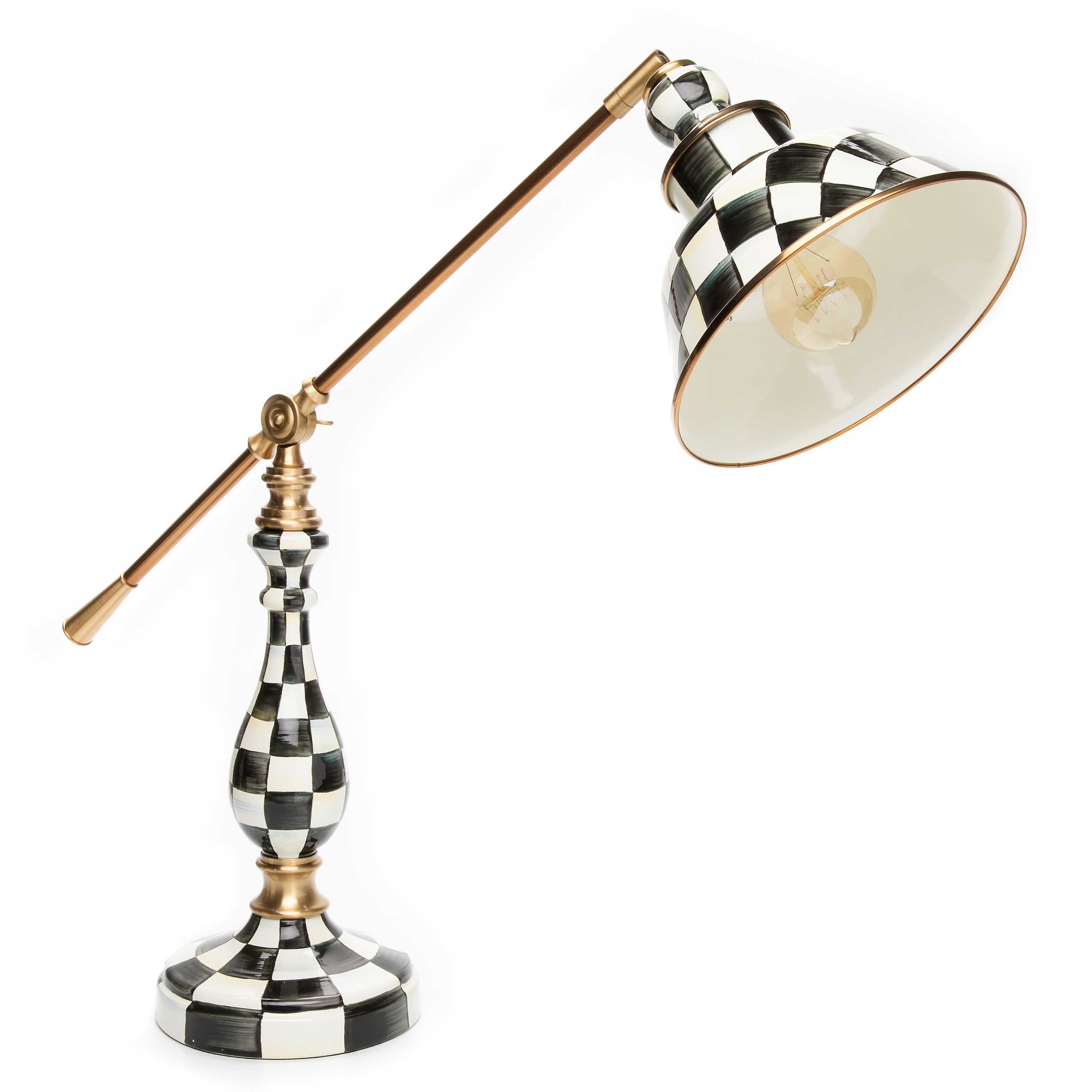 Courtly Check Reading Table Lamp mackenzie-childs Panama 1