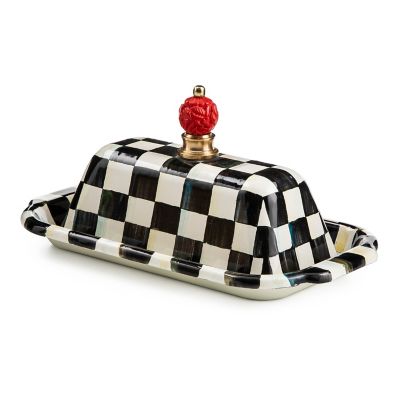 Courtly Check Enamel Butter Box