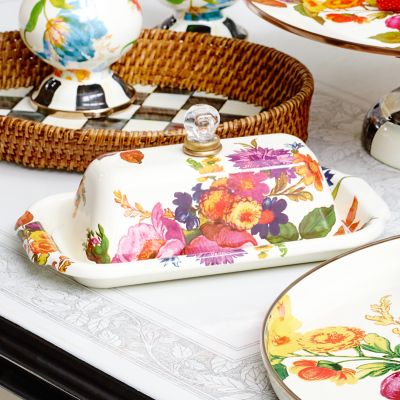 MacKenzie-Childs | White Flower Market Butter Box