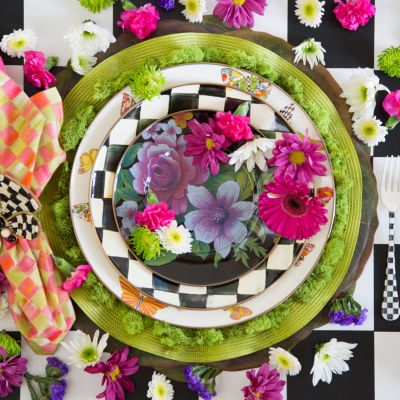 Butterfly Garden Charger/Plate - White Image 6
