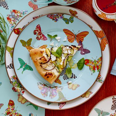 Butterfly Garden Charger/Plate - White Image 7