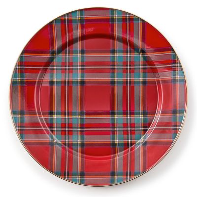 Tartastic Enamel Charger - Red mackenzie-childs Panama 0