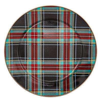 Tartan Black Charger mackenzie-childs Panama 0