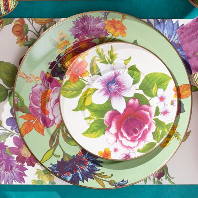 MacKenzieChilds Flower Market Charger/Plate Green