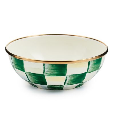 Emerald Check Everyday Bowl mackenzie-childs Panama 0