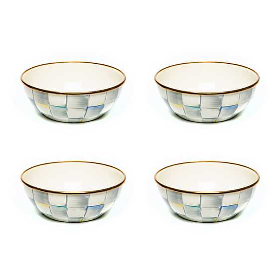 Sterling Check Enamel Everyday Bowls - Set of 4 image two