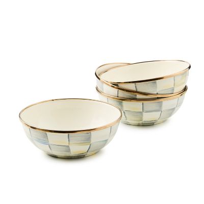 Sterling Check Everyday Bowls, Set of 4 mackenzie-childs Panama 0