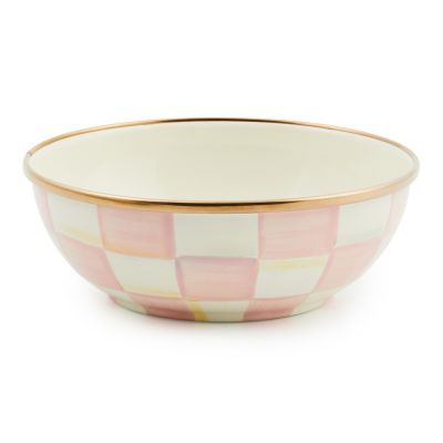 Rosy Check Enamel Everyday Bowl image two