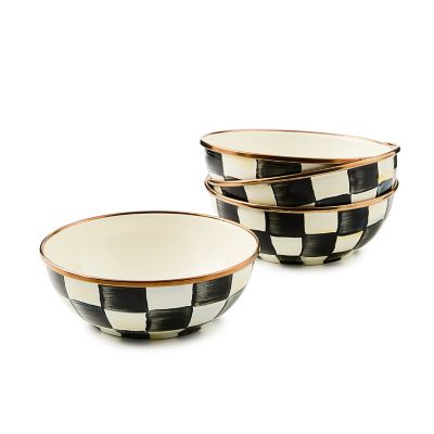 Courtly Check Everyday Bowls, Set of 4 mackenzie-childs Panama 0