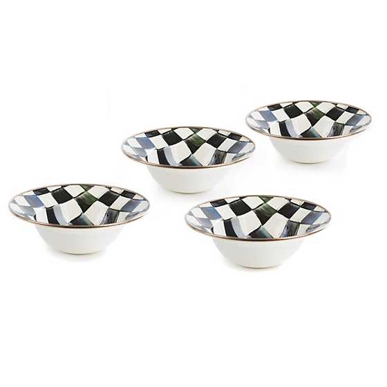 Courtly Check Enamel Breakfast Bowls - Set of 4 image two