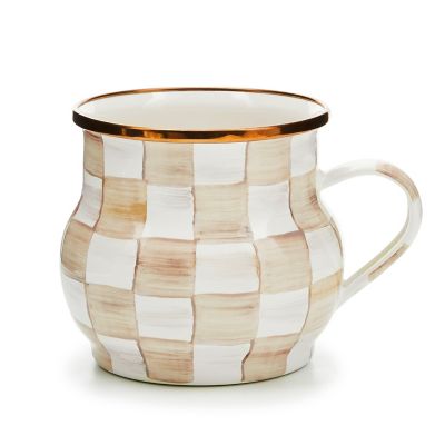 Mocha Check Mug mackenzie-childs Panama 0