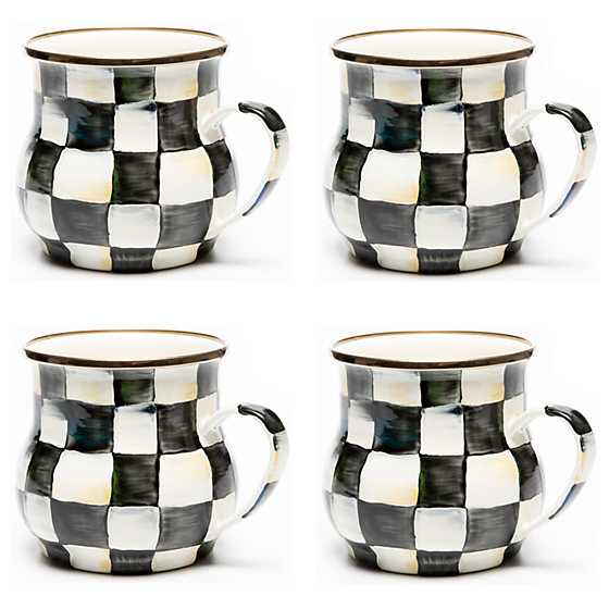 Courtly Check Mugs, Set of 4