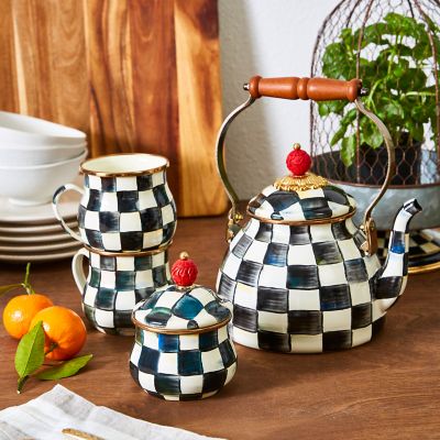 MacKenzie-Childs Royal Check 4 Cup Teapot