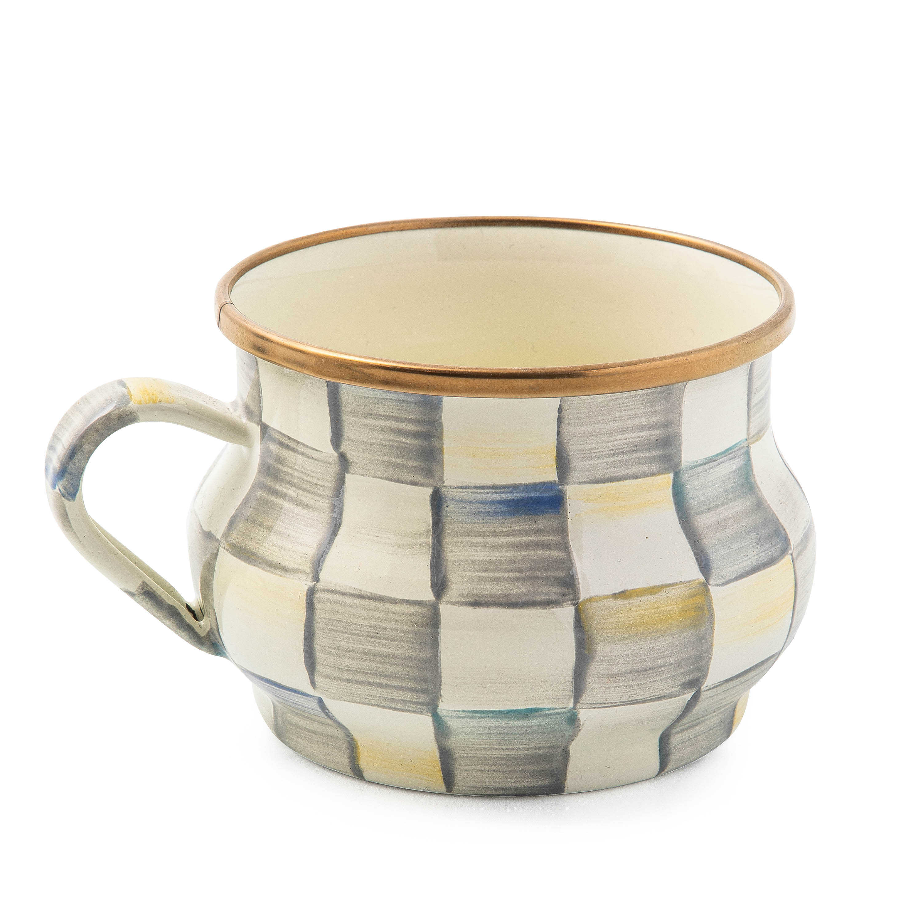 Sterling Check Teacup mackenzie-childs Panama 0