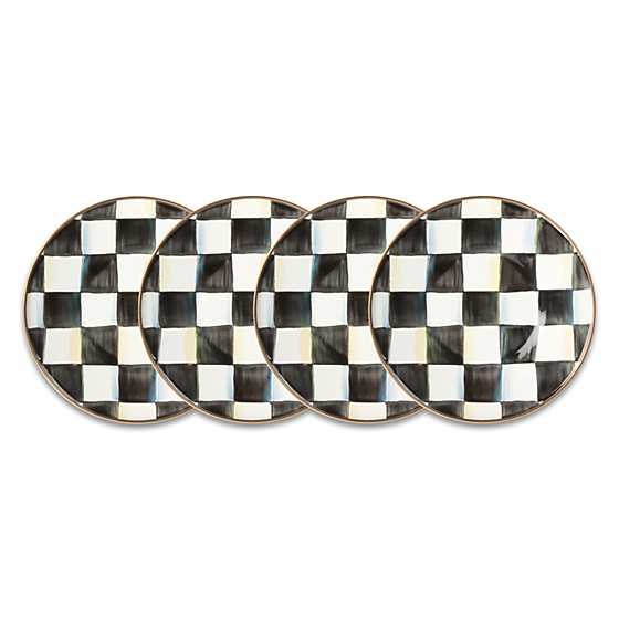 Courtly Check Saucers, Set of 4