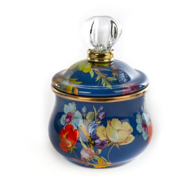 Flower Market Lidded Sugar Bowl - Lapis mackenzie-childs Panama 0