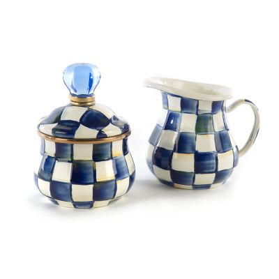 Royal Check Creamer & Sugar Bowl Set mackenzie-childs Panama 0