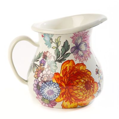 Glass Mug  White Flowers – Pigment