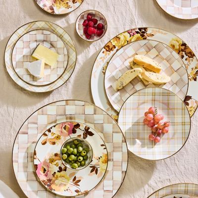 Mocha Check Salad Plate Image 7