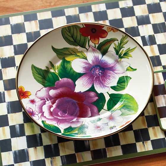 Flower Market Salad/Dessert Plate - White image four