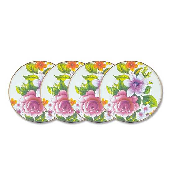 Flower Market White Salad Plates - Set of 4 image two