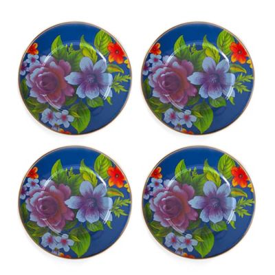 Flower Market Lapis Salad Plates - Set of 4 mackenzie-childs Panama 0