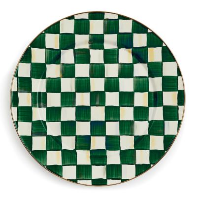 Emerald Check Serving Platter mackenzie-childs Panama 0