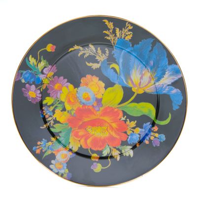 Flower Market Serving Platter - Black mackenzie-childs Panama 0