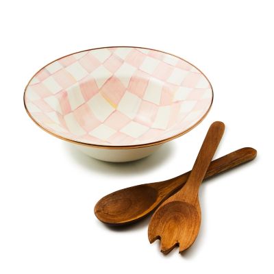 Rosy Check Salad Serving Set mackenzie-childs Panama 0