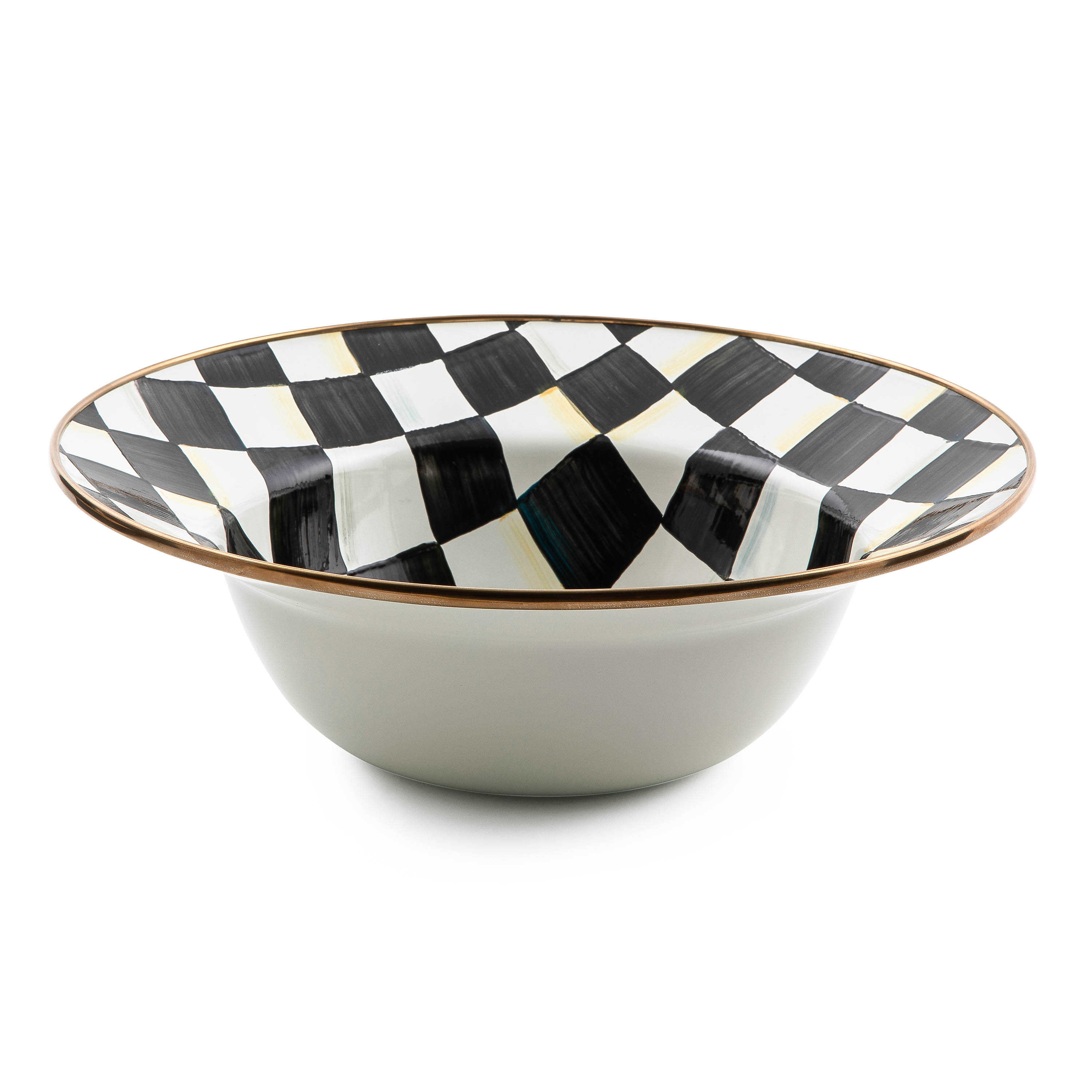 Courtly Check Serving Bowl mackenzie-childs Panama 0