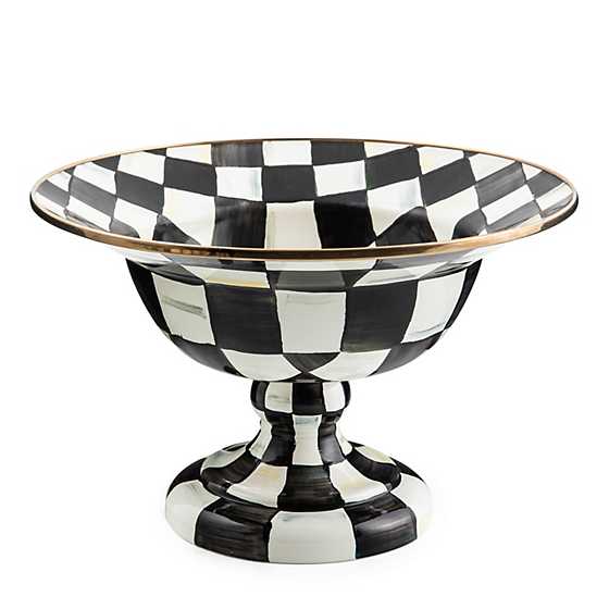 Courtly Check Enamel Compote - Large image one