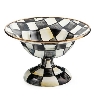 Courtly Check Enamel Compote - Large
