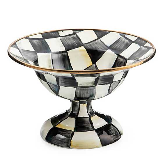 Courtly Check Enamel Compote - Large image one