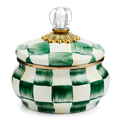 Emerald Check Squashed Pot mackenzie-childs Panama 0