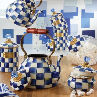 MacKenzie-Childs  Blue & White Zig Zag Dish Towels, Set of 3