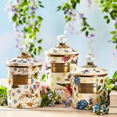 Wildflowers Enamel Small Canister - Yellow image two