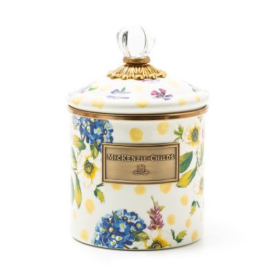 Wildflowers Yellow Small Canister mackenzie-childs Panama 0