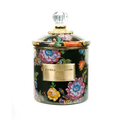 MacKenzie-Childs  Flower Market Medium Canister - Green