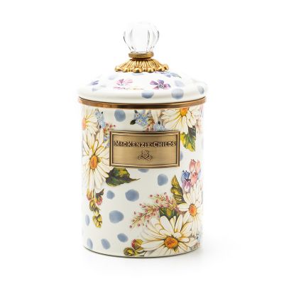 Wildflowers Blue Enamel Medium Canister